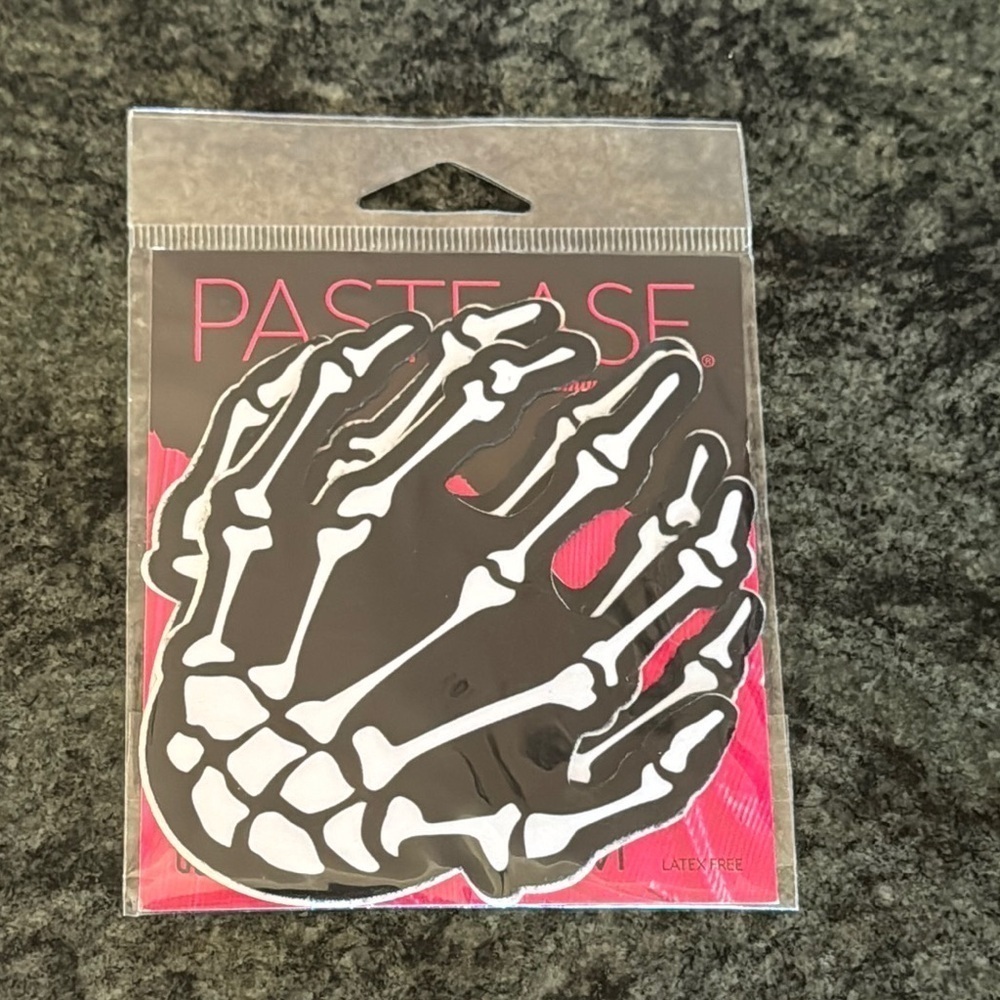 Pastease Skeleton Hands White Pasties